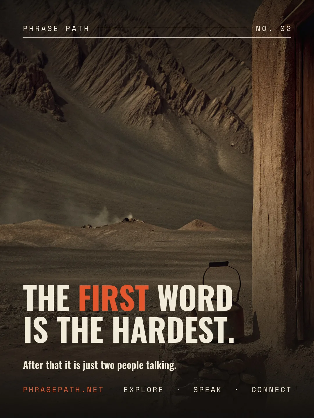 The first word is the hardest.