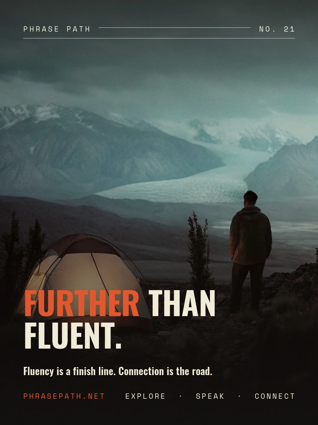 Further than fluent.
