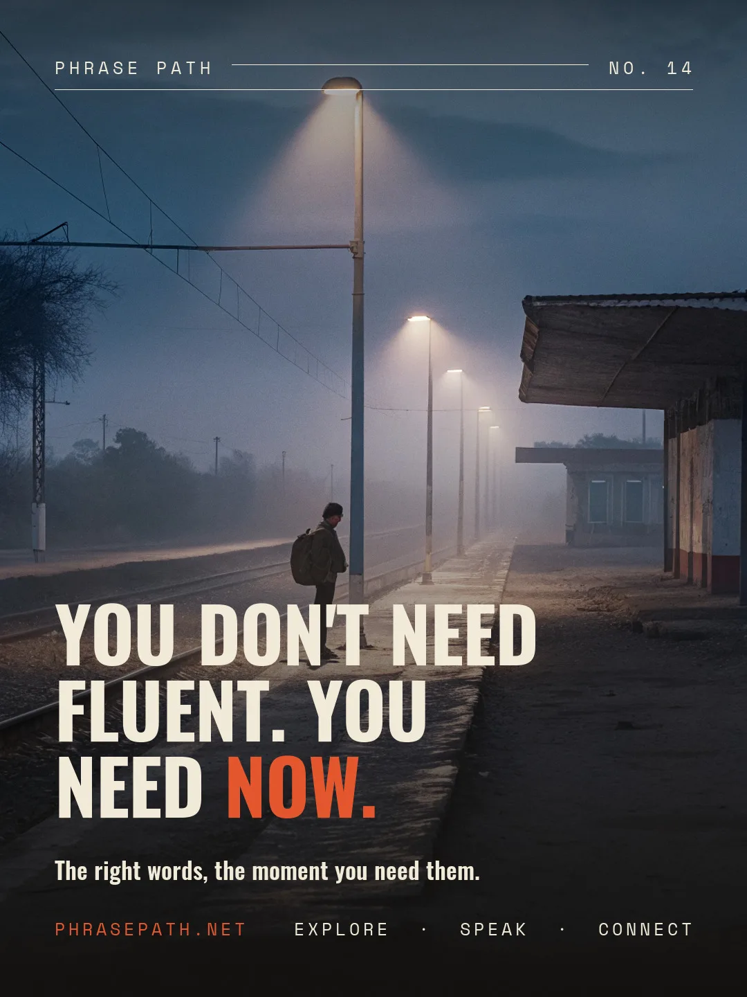 You don't need fluent. You need now.