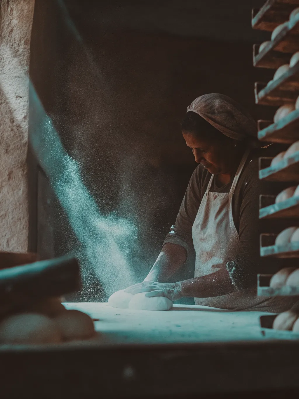 The first bread of the day goes to whoever says good morning.