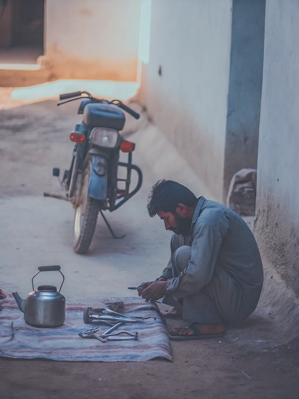 Broken bike, no shared language, sorted in an hour.